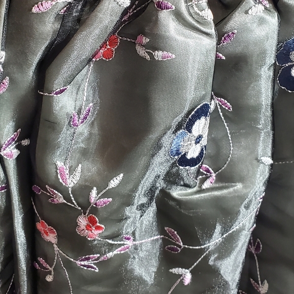 CHASING FIREFLIES Girls Gray Embroidered Boutique Fit & Flare Formal Party dress - Picture 7 of 8